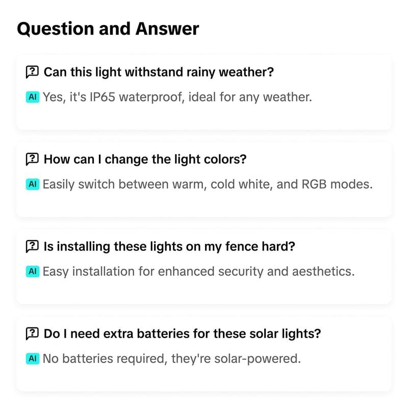 Product Introduction of Modern Solar Powered Fence Lights, Outdoor IP65 Waterproof LED Lights, Permanent Outdoor Lights RGB Garden Decorative Light with Accessories for Outside Wall, Deck, Patio, Yard, Home Decoration 0