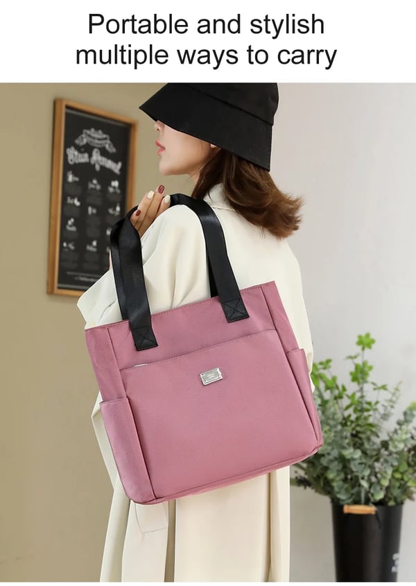 Large Capacity Water Repellent Multi Pocket Nylon Shoulder Bag