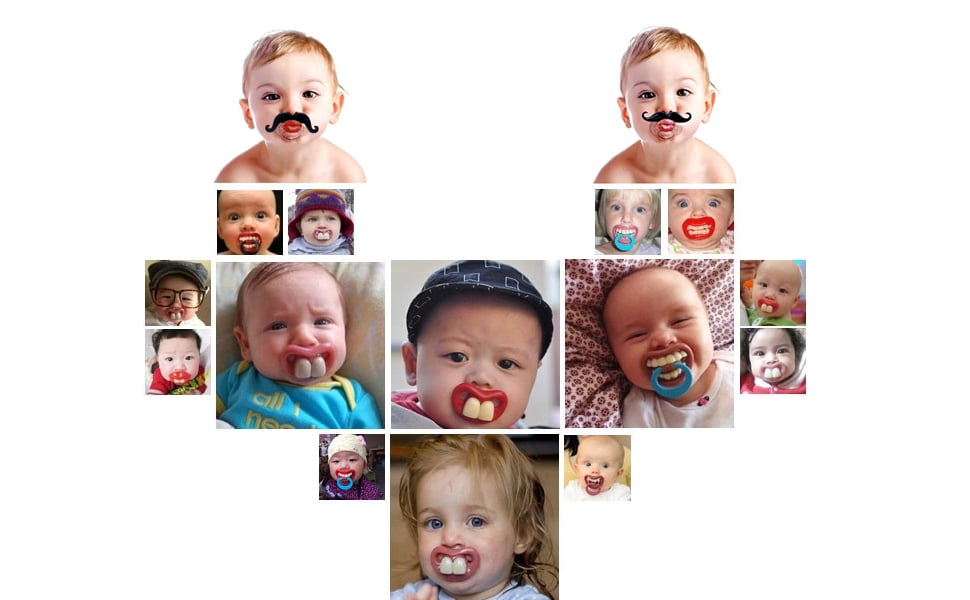 Pacifier for Baby | Funny Baby Pacifier | Kissable Mustache Pacifier | Gentleman Mustache  Pacifier