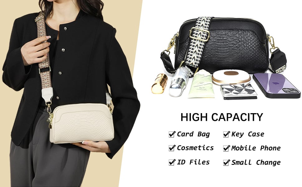 Crossbody Bags for Women Leather Handbags & Shoulder Bags with Adjustable Wide Strap Cross Body Bag