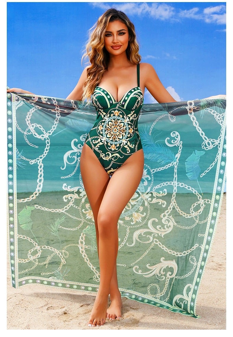 Multi-Colors - Tummy Control Floral Print Swimsuit Sets