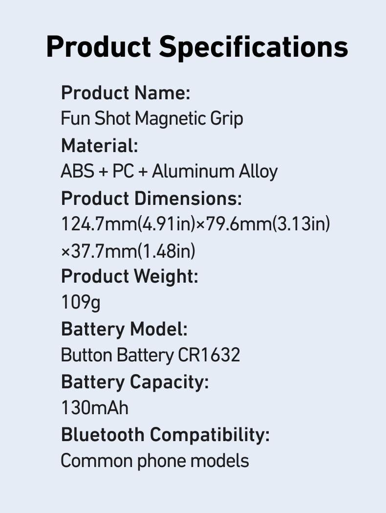 【TikTokShopBlackFriday】TELESIN Magnetic Phone Camera Grip with Wireless Shutter – DSLR-Style Handle for iPhone & Android, 1/4" Screw, Ergonomic Design, Perfect for Vlogging, Selfies, and Steady Shots, Compatible with iPhone 17