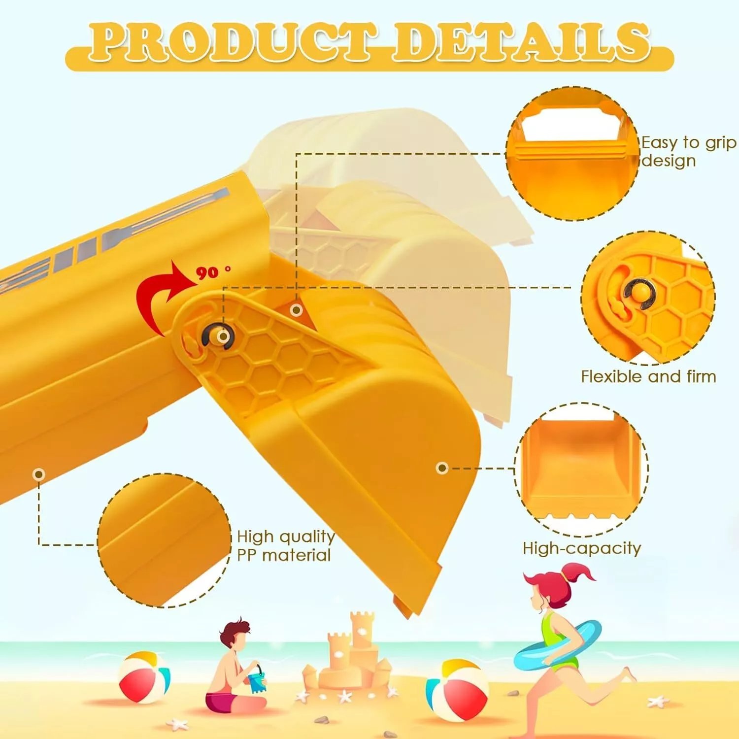 Excavator Hand Sand Digger Toys for Kids,Fun Plastic Sandbox Shovels for Toddler - Picture 2 of 6