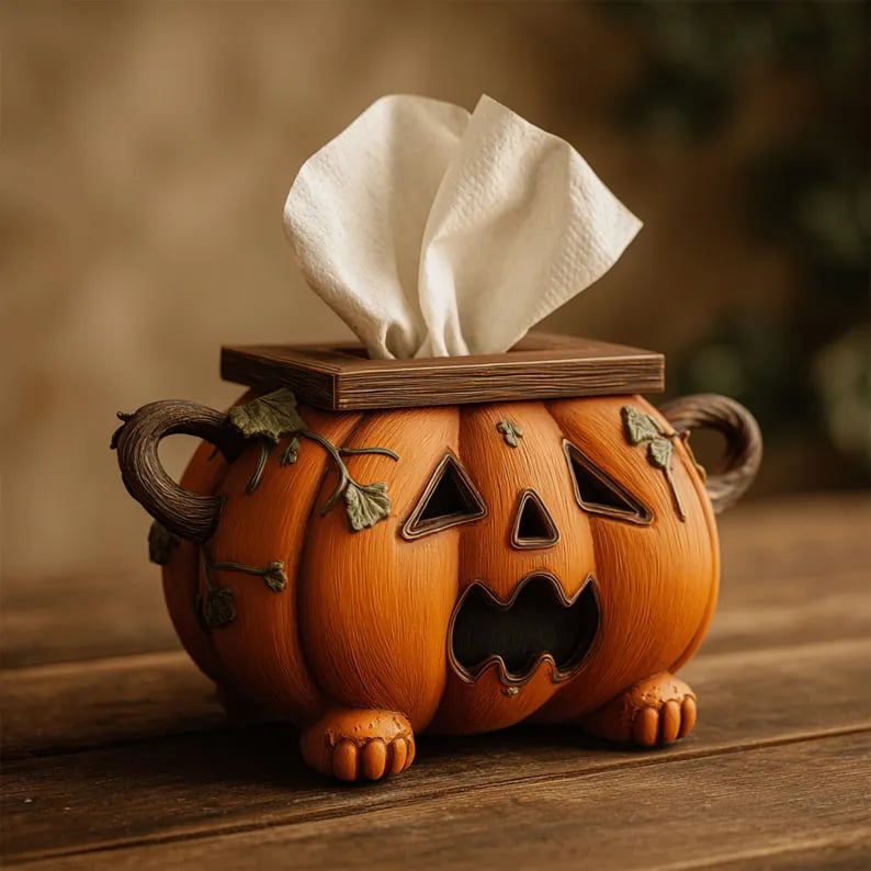 🎃LAST DAY 49% OFF - Halloween Pumpkin Tissue Box Holder