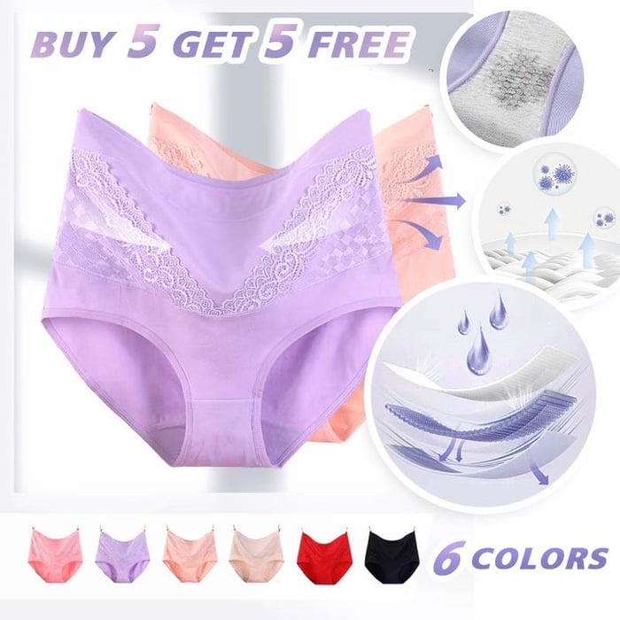 High Waist Cotton Underwear - Tampak Depan