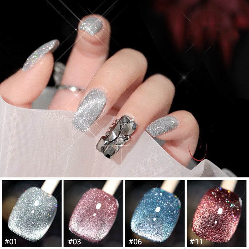 🔥Early Summer Hot Sale 48 OFF Laser Diamond Cat Eye Nail Polish
