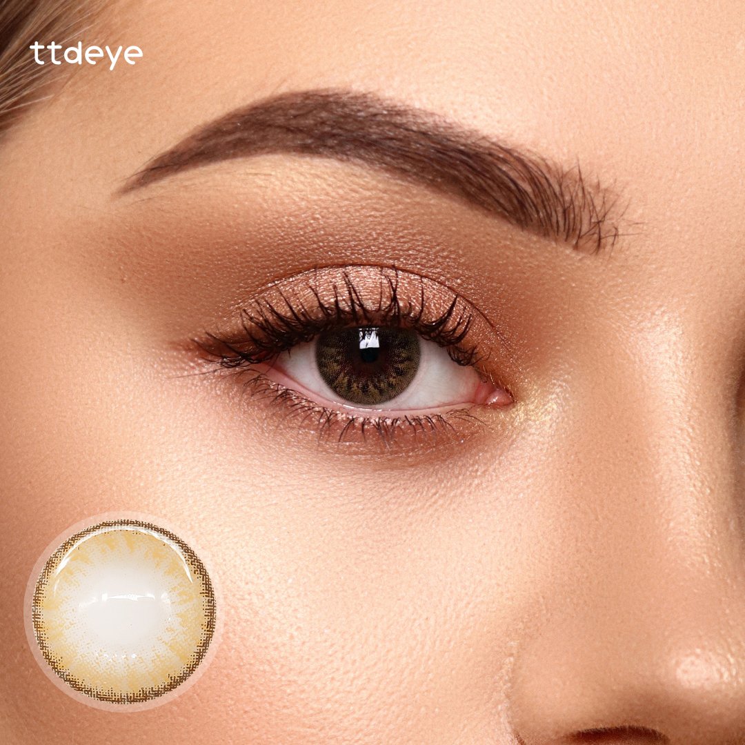 Order Crystal Ball Caramel Brown Colored Contact Lenses