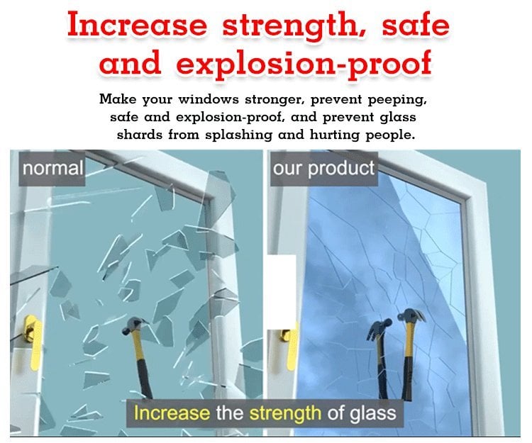 coloribbon one-way perspective glass film can increase stregth and safe