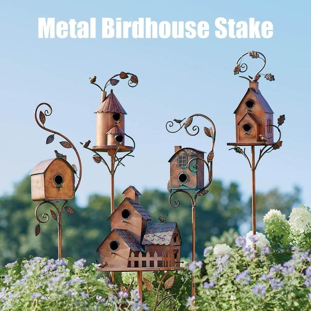 Metal Birdhouses Stake