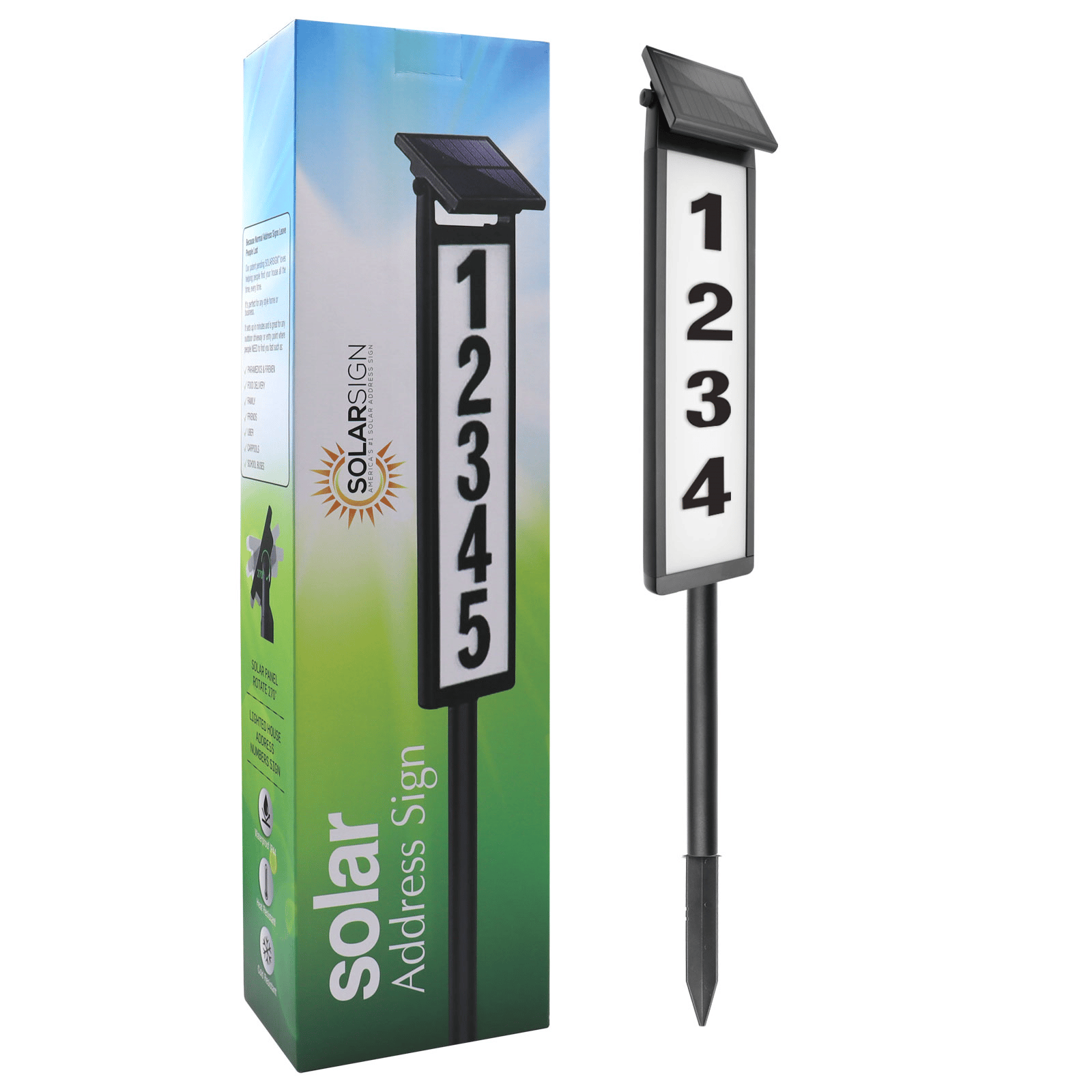 Solar Lighted Address Sign