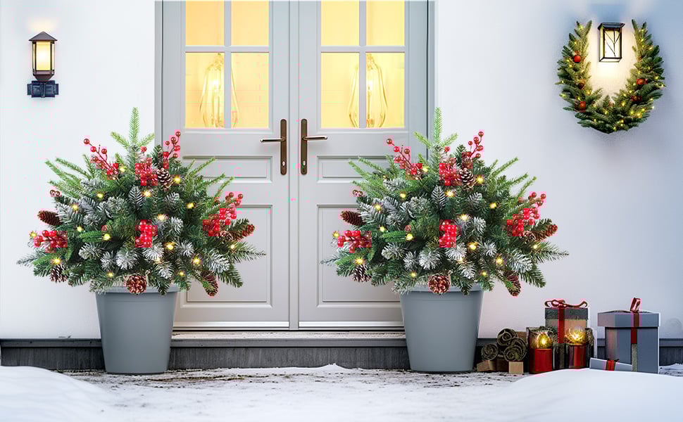 Árbol de Navidad para exteriores de 18 pulgadas