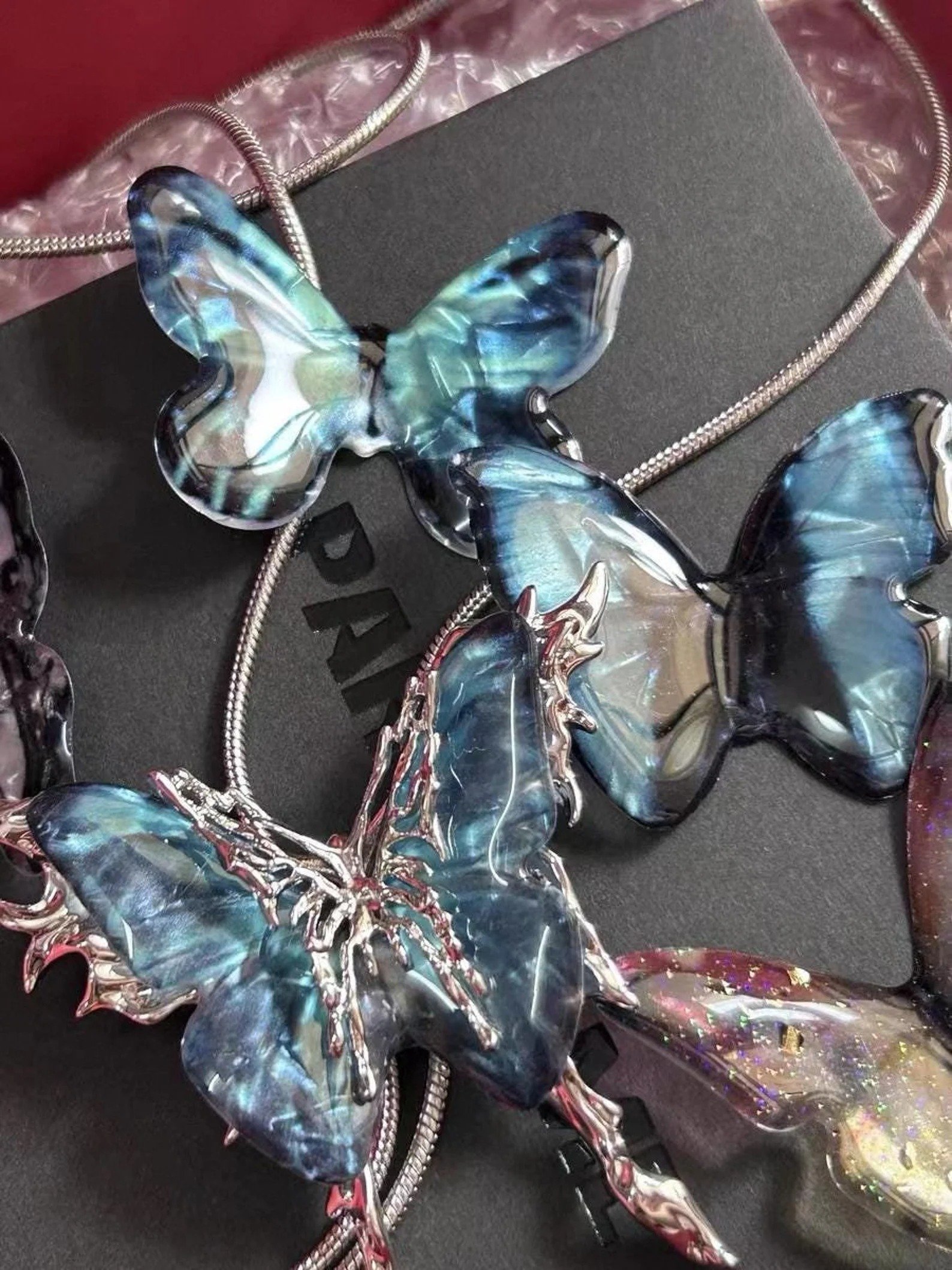 🔥Last Day 49% OFF - 🦋Handmade Vintage butterfly necklace:Interchangeable butterfly pieces
