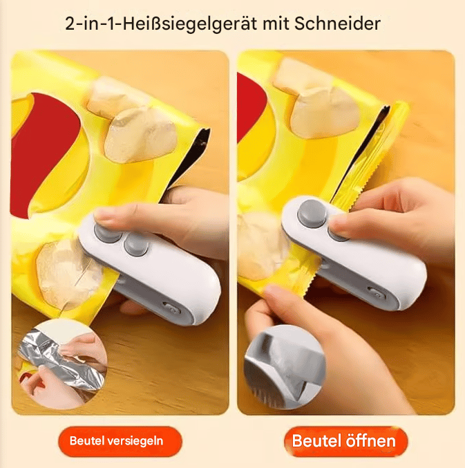 🔥🔥Mini-Handgerät zum Versiegeln von Chipstüten – tragbar und schnell versiegelnd, ideal für den Heimgebrauch und kleine Unternehmen