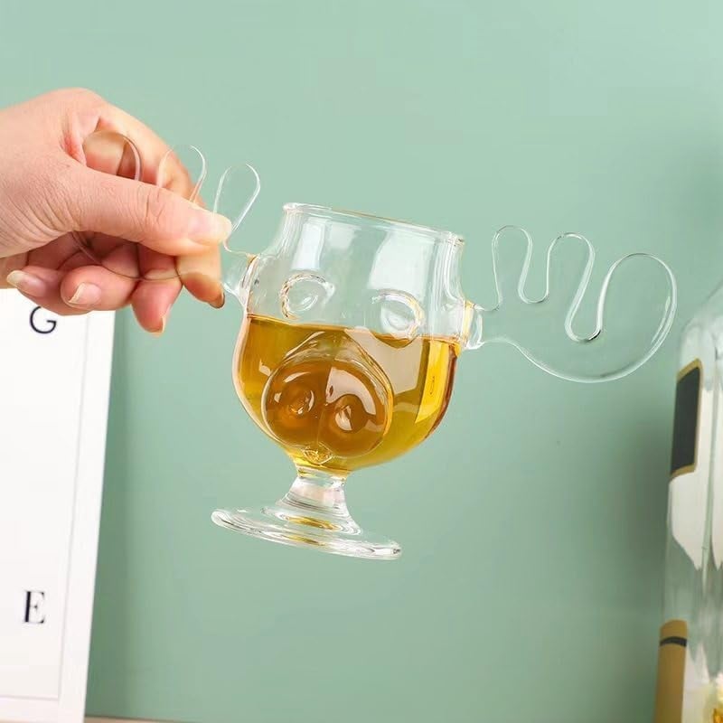 antler shaped handle glass