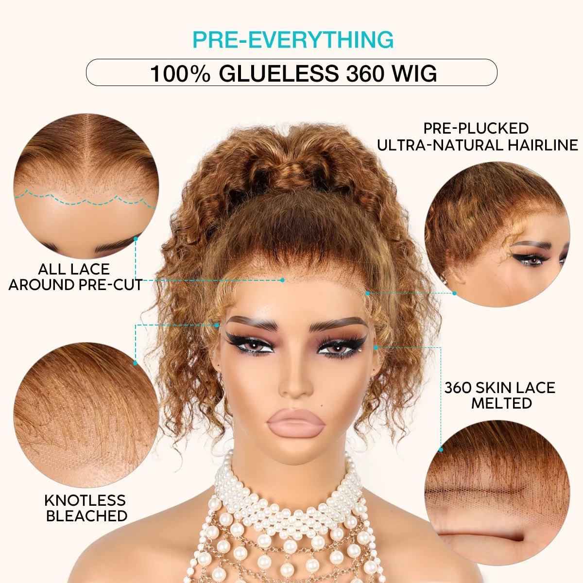 Ashimary 360 lace frontal invisi strap highlight water wave human hair wig Ashimary 360 lace frontal invisi strap highlight water wave human hair wig