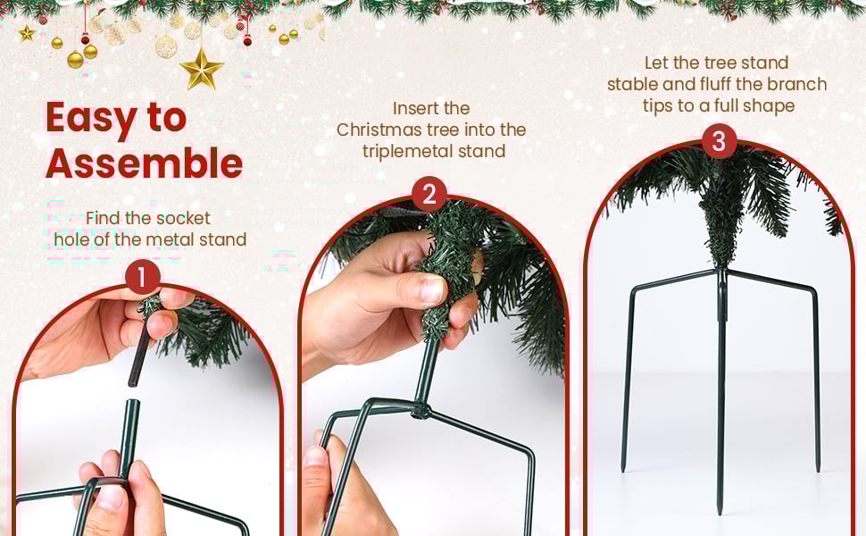 Árbol de Navidad para exteriores de 18 pulgadas