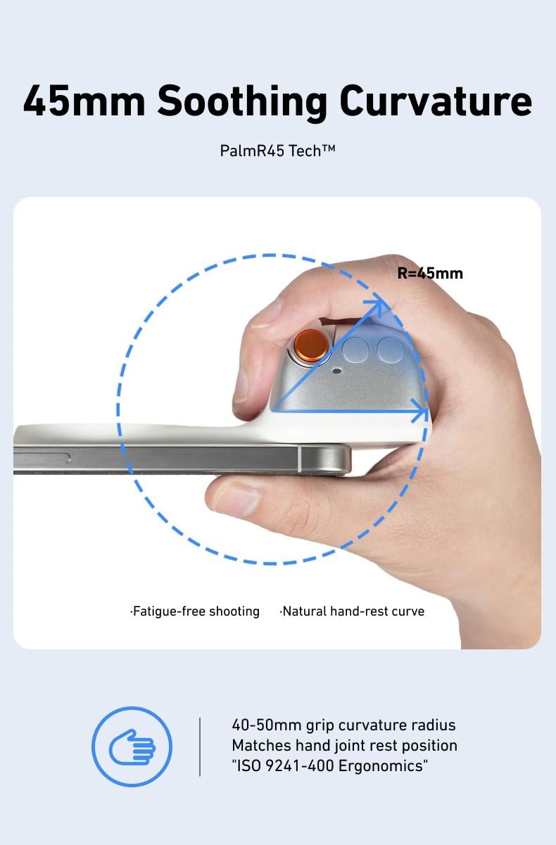 【TikTokShopBlackFriday】TELESIN Magnetic Phone Camera Grip with Wireless Shutter – DSLR-Style Handle for iPhone & Android, 1/4" Screw, Ergonomic Design, Perfect for Vlogging, Selfies, and Steady Shots, Compatible with iPhone 17