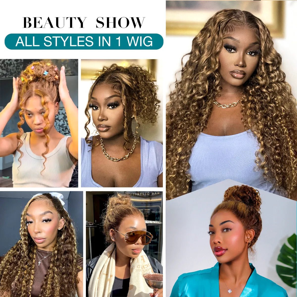 Ashimary 360 lace frontal invisi strap highlight water wave human hair wig Ashimary 360 lace frontal invisi strap highlight water wave human hair wig