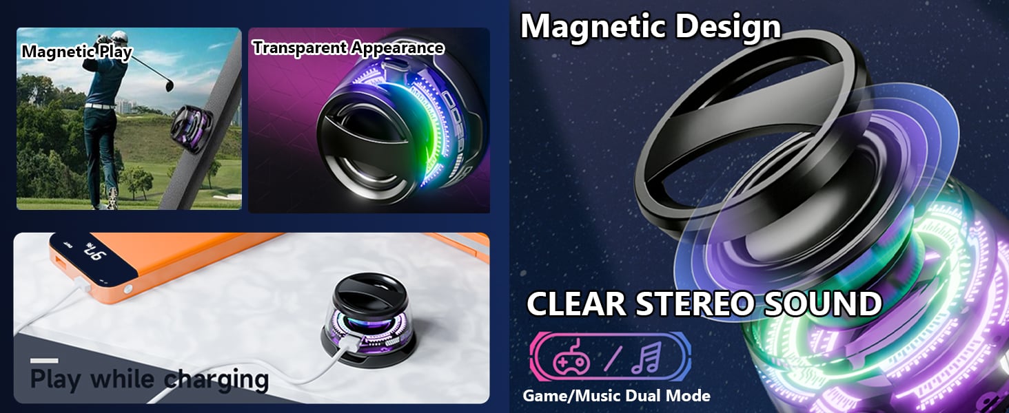 Multifunctional Magnetic Bluetooth Speaker with RGB Light Multifunctional Magnetic Bluetooth Speaker with RGB Light