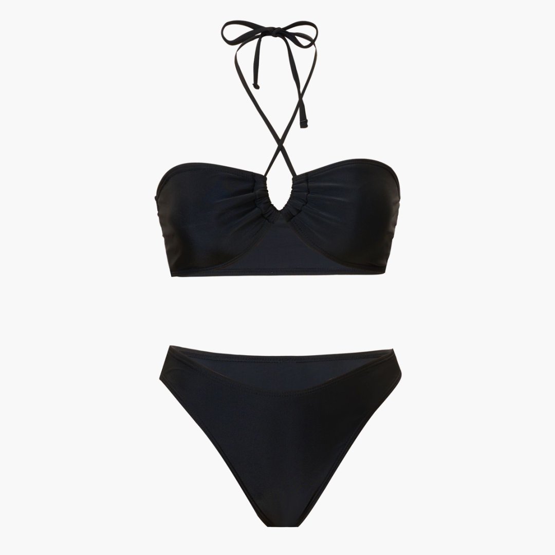 Sexy Black Bikini with Pants Swimsuit Set