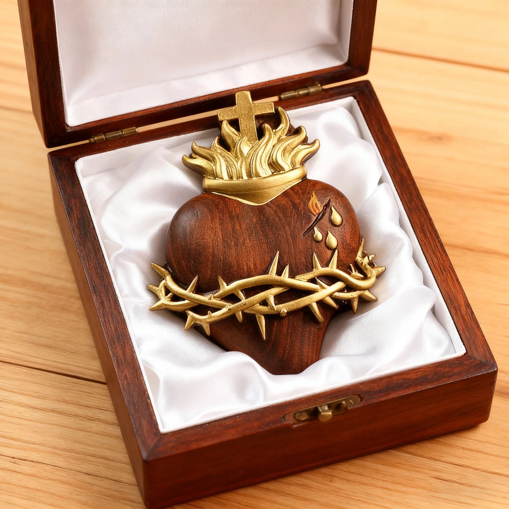 🔥LAST DAY 50% OFF - Holy Family Three Sacred Hearts Wooden Wall Decoration