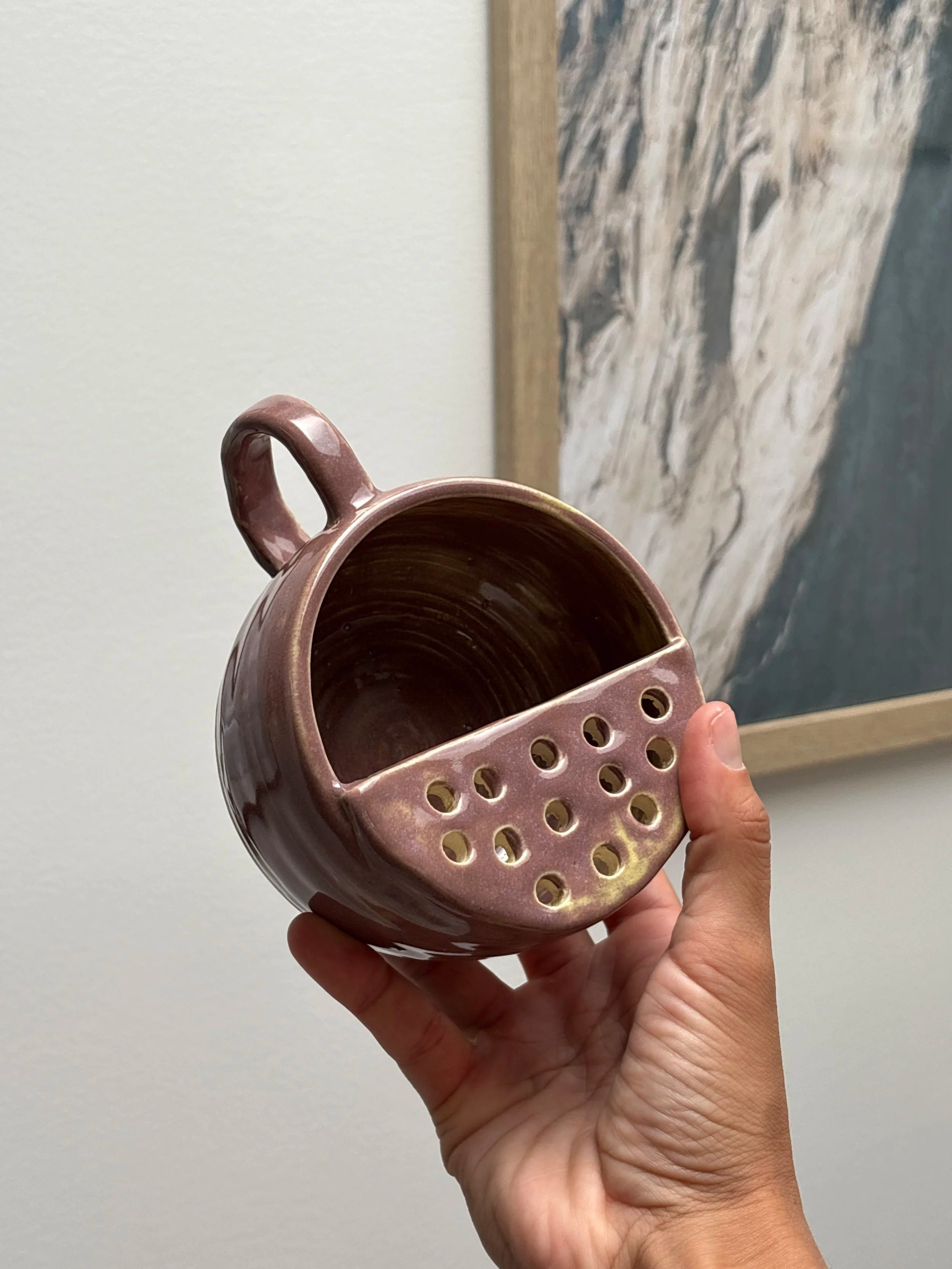 Molly’s Handcrafted Berry Strainer Mug