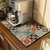 Retro Quick-Drying Water-Draining Mat for Kitchen Bar Countertops Retro Quick-Drying Water-Draining Mat for Kitchen Bar Countertops