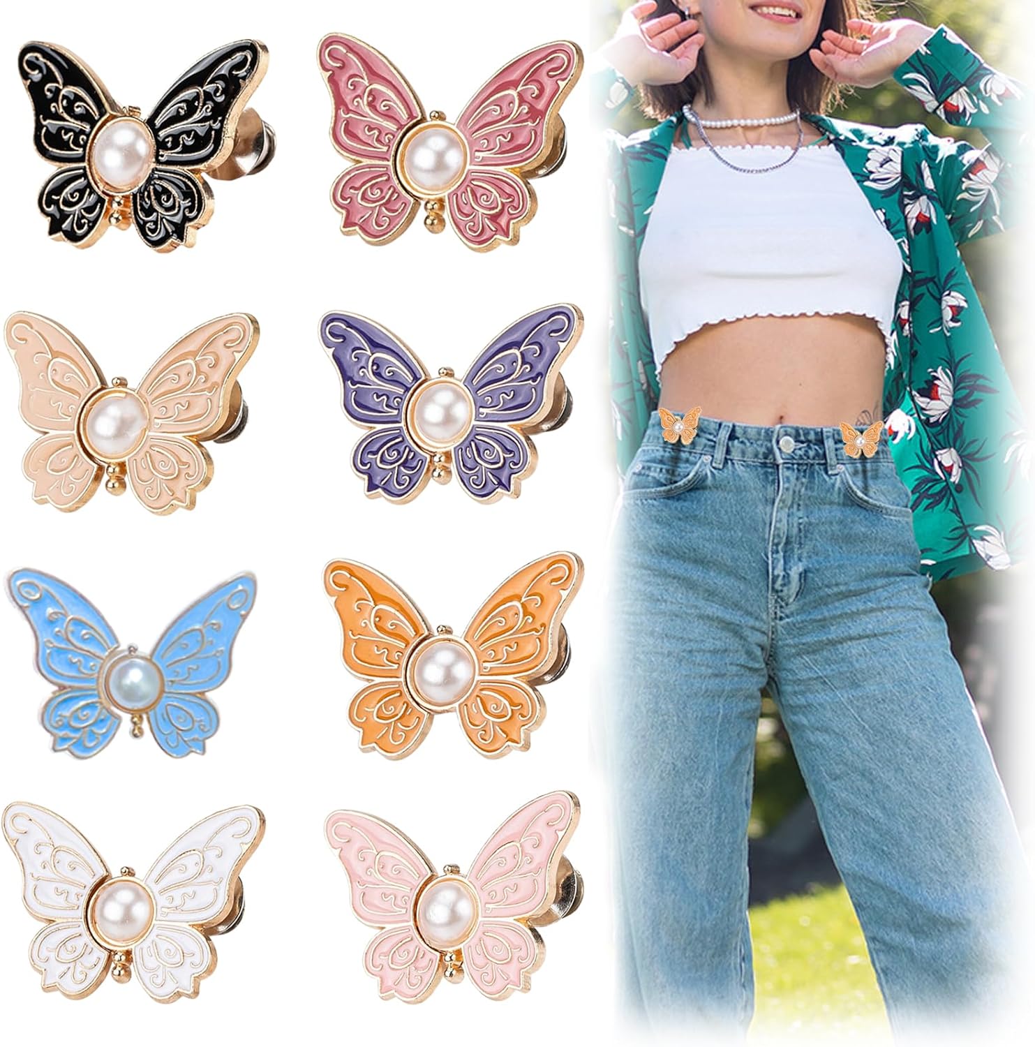 🔥Kauf 1, erhalte 2🎁4er-Pack-Abnehmbarer Schmetterlingsclip🦋