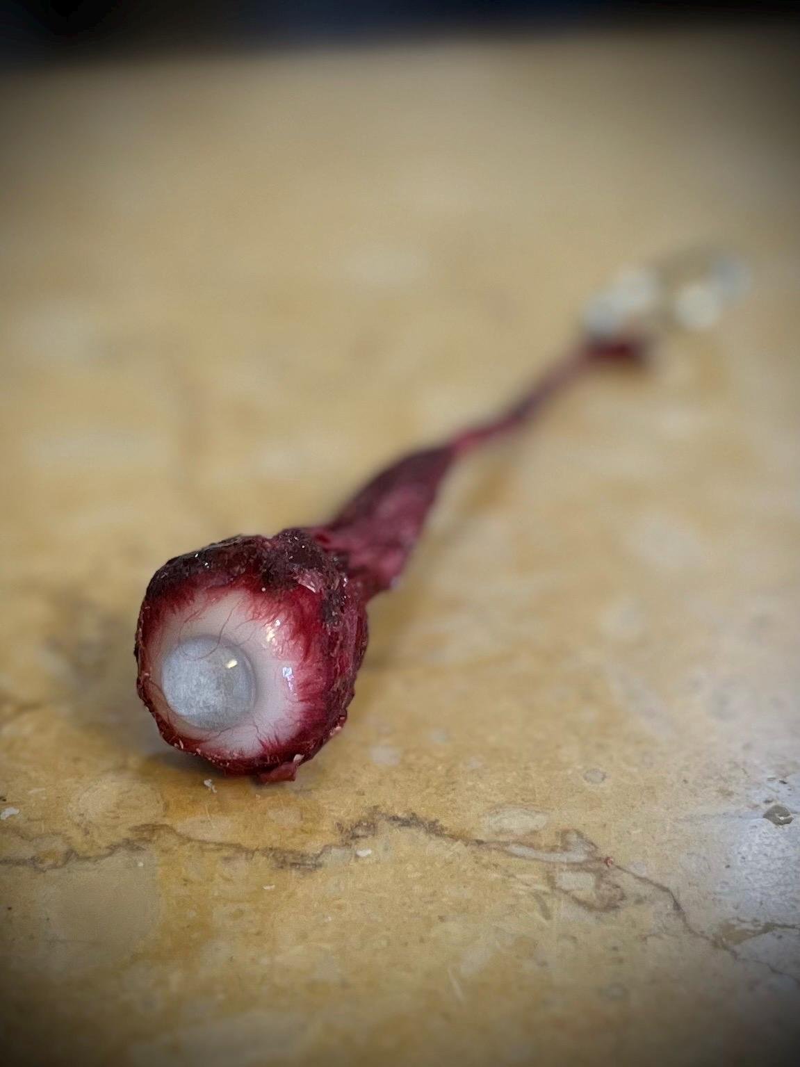 Severed Bloody Eye Keychain Body Gore Horror Wearable Art