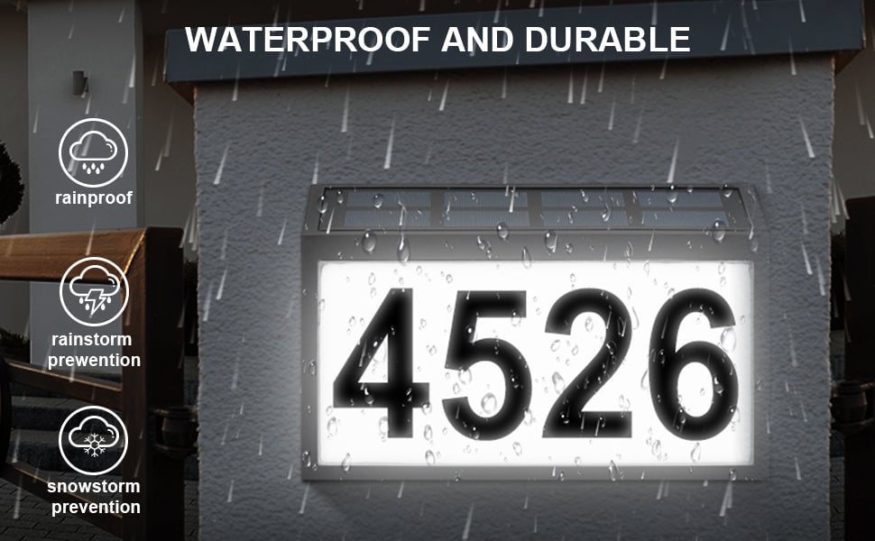 Solar Address Sign