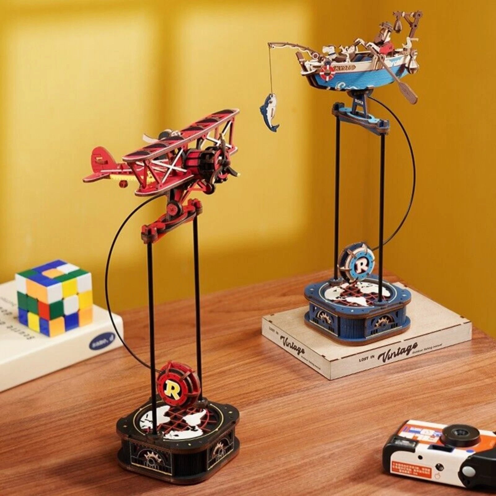 DIY Wooden Puzzle Gravity Swing Pendulum Toy Set