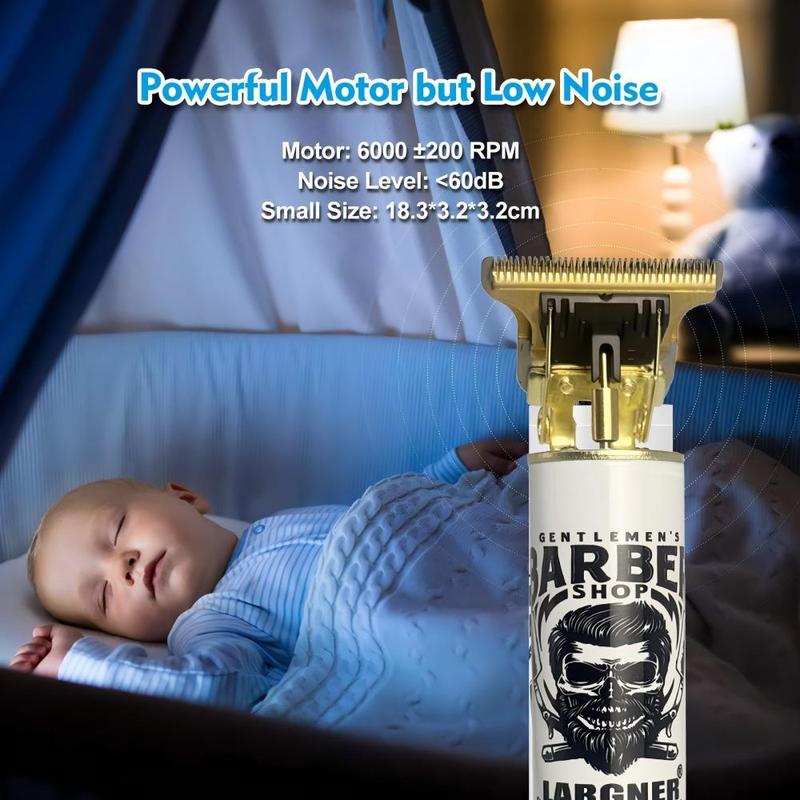 Electric foil shaver in use, highlighting a low noise level of 55dB