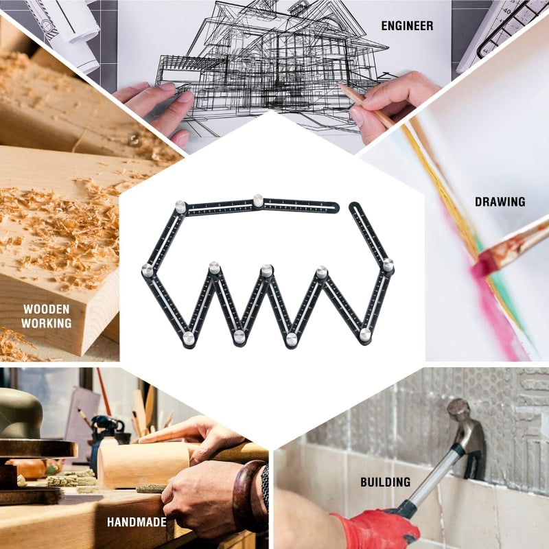 12-fold Multi Angle Measuring Ruler 32 6960de7238e7f2d24e054a5716e962d0c72d5e6b