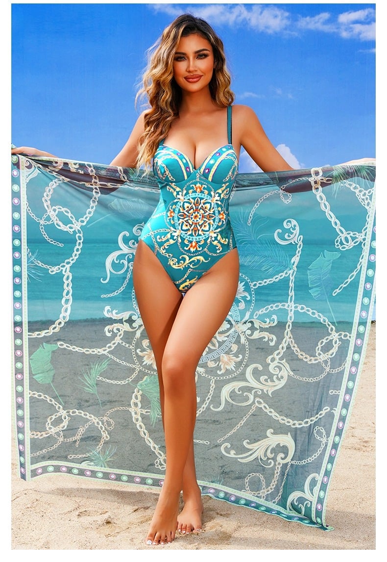 Multi-Colors - Tummy Control Floral Print Swimsuit Sets