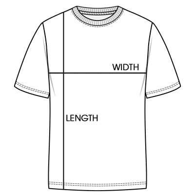 Basic tee size chart