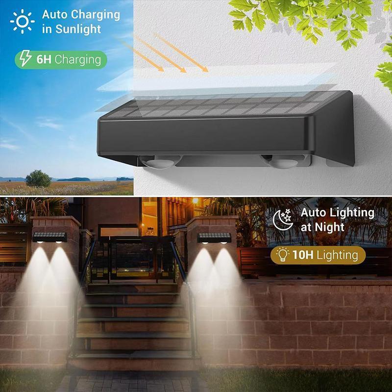 Product Introduction of Modern Solar Powered Fence Lights, Outdoor IP65 Waterproof LED Lights, Permanent Outdoor Lights RGB Garden Decorative Light with Accessories for Outside Wall, Deck, Patio, Yard, Home Decoration 5