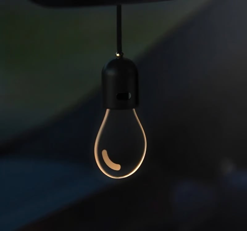 Minimalist luminous car pendant light