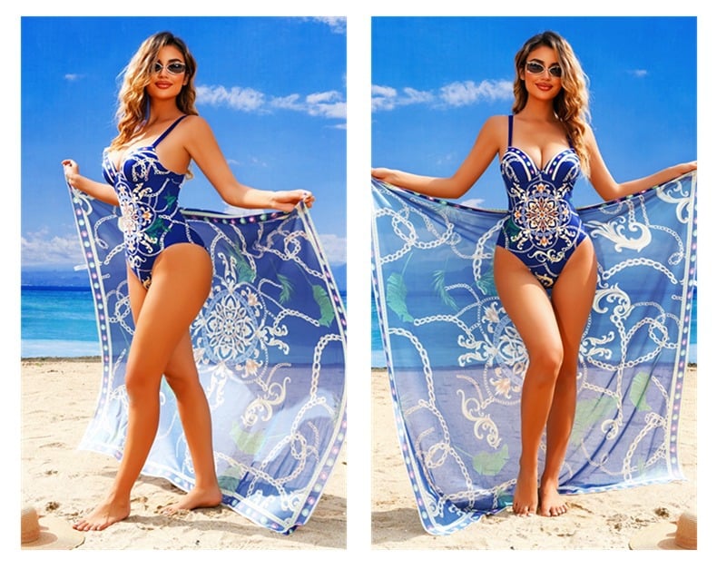 Multi-Colors - Tummy Control Floral Print Swimsuit Sets