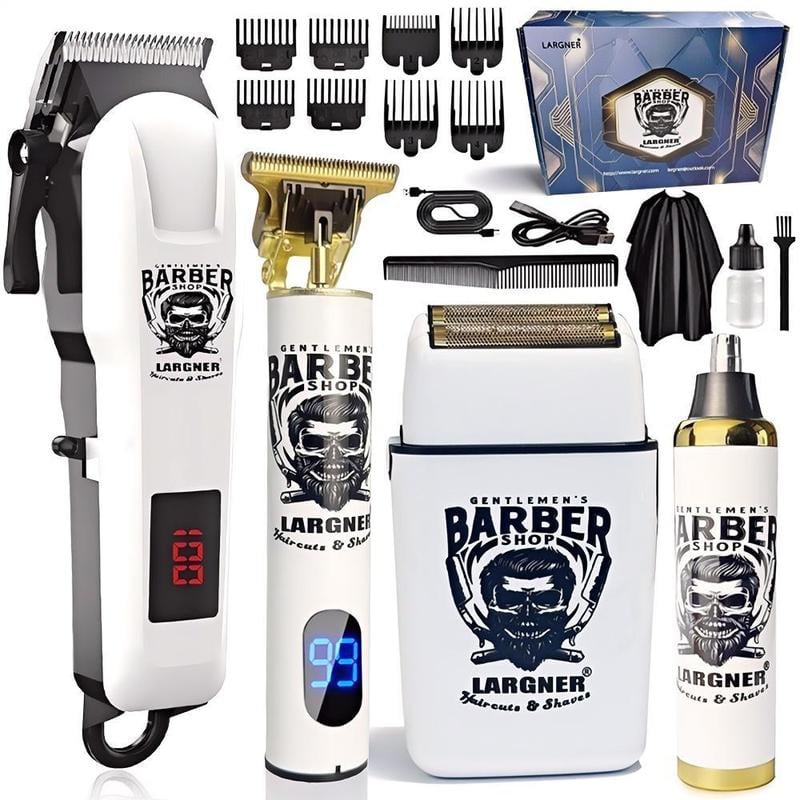 Complete 4-in-1 Professional Hair Clipper and Shaver Set with Accessories