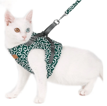 Description Picture 4 of itemPets s Vest Harness and Leash Anti-break Away Chest Strap Clothes Breathable Pet Vest Leash Anti-Escape Cat Harness