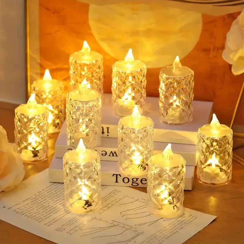 Flammenloses Kristallkerzenlicht