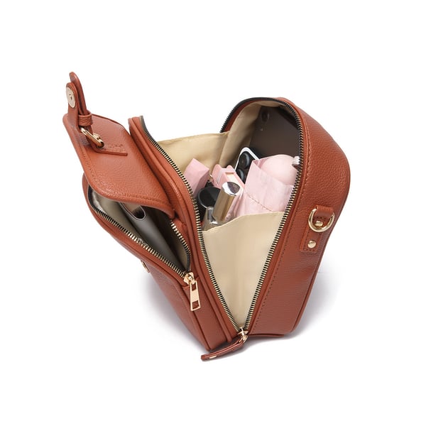 Crossbody Leather Bag Purple