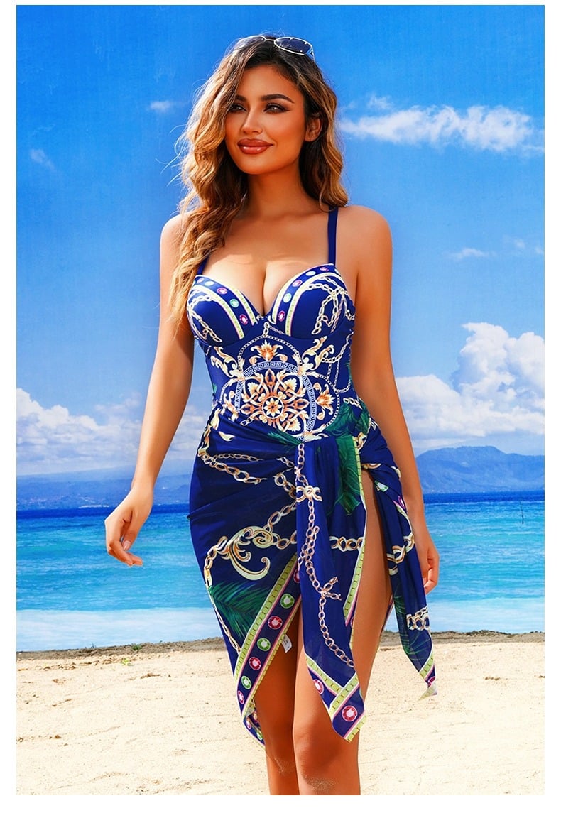 Multi-Colors - Tummy Control Floral Print Swimsuit Sets