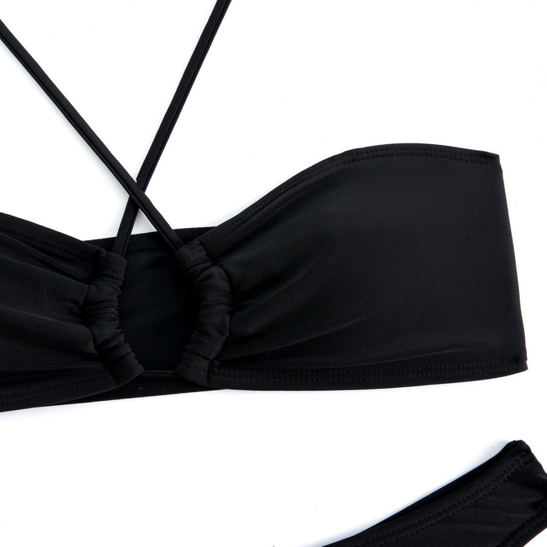 Sexy Black Bikini with Pants Swimsuit Set