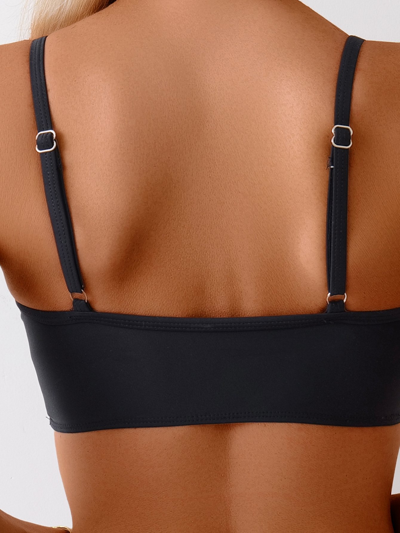 multicolored V neck hollow out Bikini Swimsuit 🎉