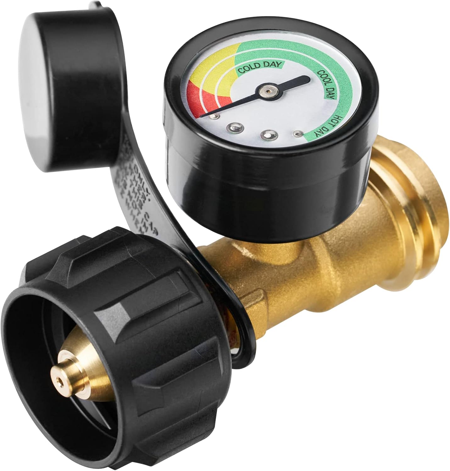 Universal Propane Tank Gauge for 5-40 Pound LP Tanks | Gas Level Indicator for Grill, Heater, RV Camper, QCC1 Connection