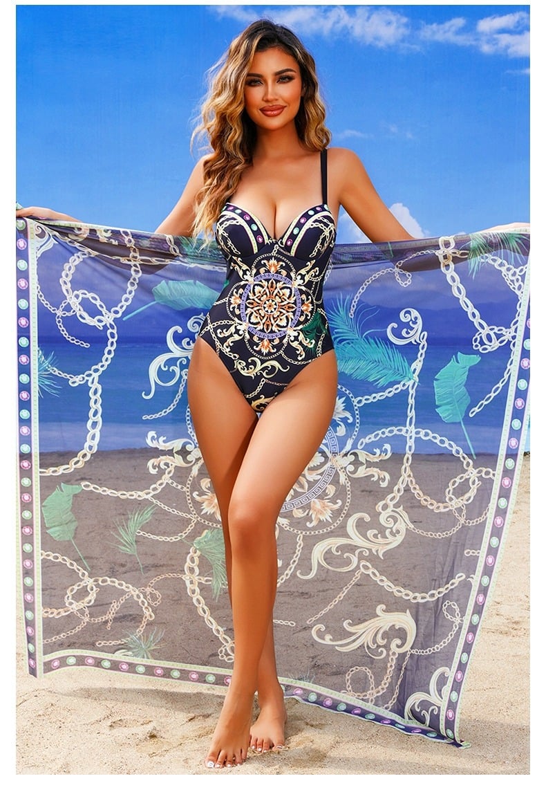 Multi-Colors - Tummy Control Floral Print Swimsuit Sets