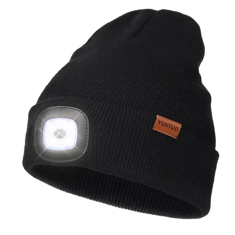 Black LED Lighted Beanie Hat