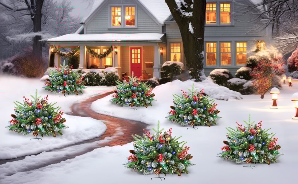 Árbol de Navidad para exteriores de 18 pulgadas