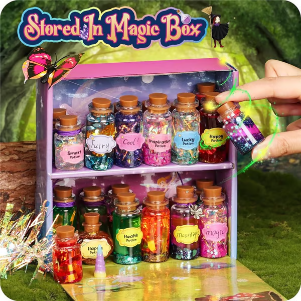 ✨Fairy Potions Kit – 20 Magic Bottles DIY Craft Set for Kids & Families
